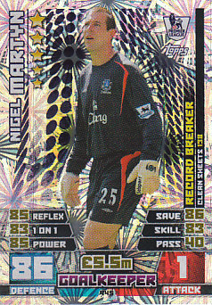 Nigel Martyn Everton 2014/15 Topps Match Attax Record Breaker #445